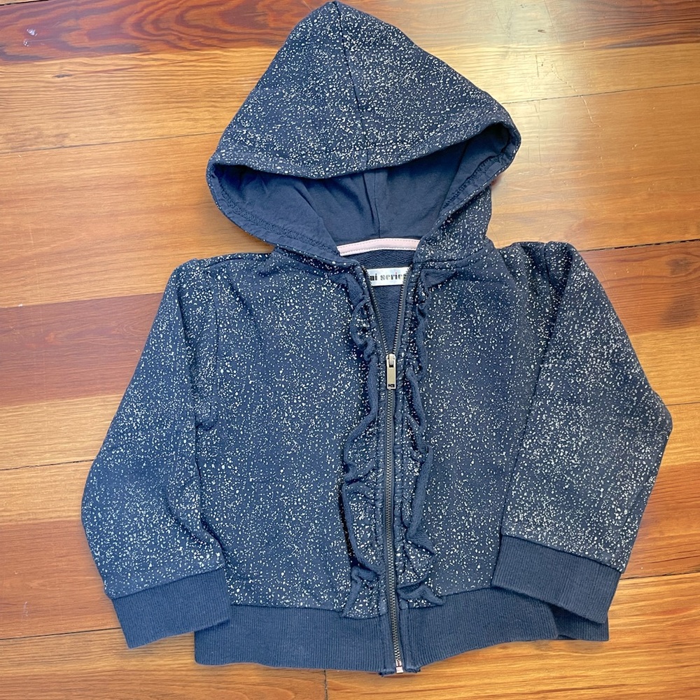 Mini Series Navy/Silver Full Zip Hoodie Sweatshirt
